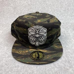 Vintage Farmers Market Hawaii Snapback Hat Embroidered Camouflage
